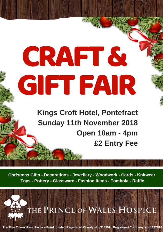 The Prince of Wales Hospice Craft & Gift Fair Craft Fair in