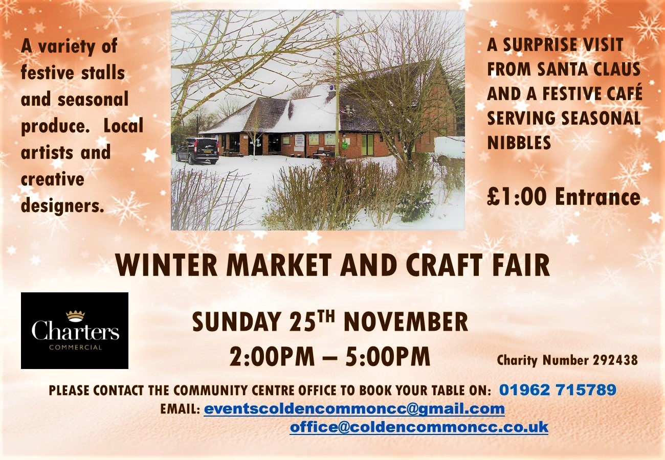 Colden Common Winter Market and Craft Fair Xmas Market in WINCHESTER